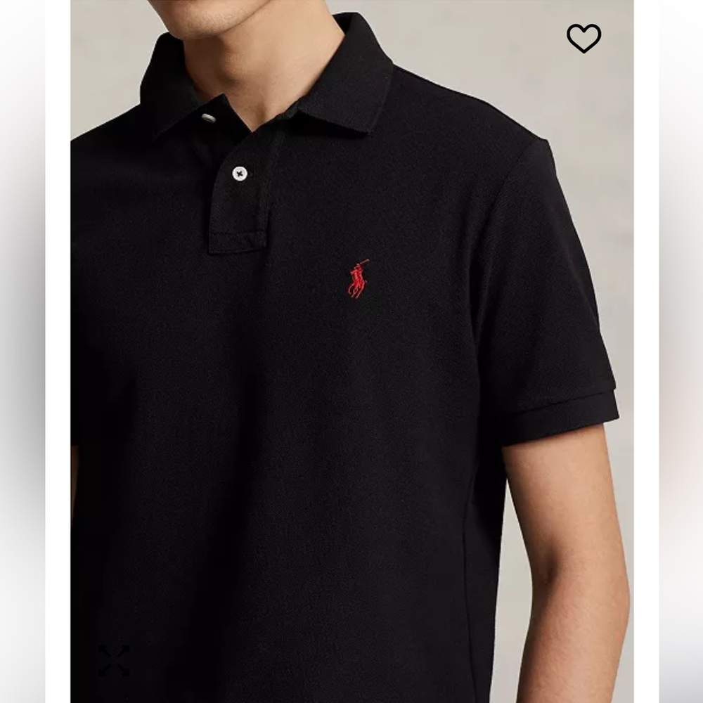 Ralph Lauren blue label black short sleeve polo shirt Size L